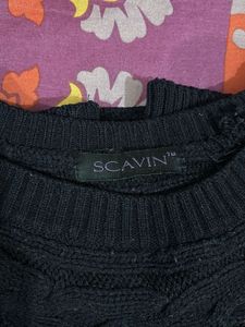 Striped Knit Pullover Sweater