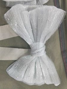 Sparkly White Bow Hair Accessories( Set of 2 )