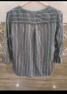 Casual Striped Henley Shirt