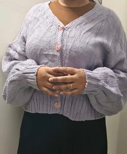 Lilac Knit Cardigan