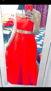 🔥SALE🔥Elegant Red Off-Shoulder Gown