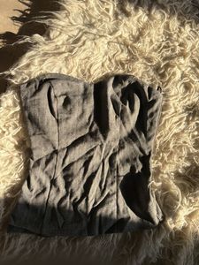 Chic Grey Corset Top