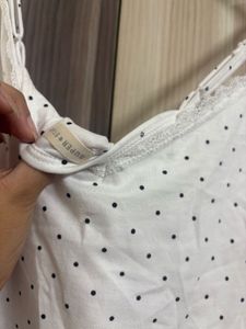 White polka dot cami top
