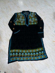 Black Embroidered Kurta