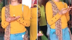 Yellow Crew Neck with Black Polka Dots