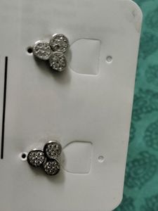 JAZZ Silver Tone Cluster Earrings