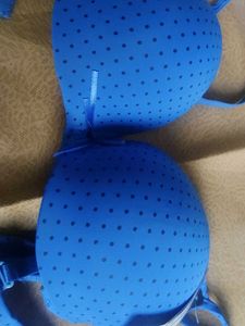 Blue Polka Dot Bra
