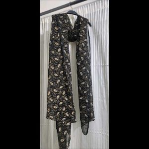 Elegant Paisley Print Black dupatta