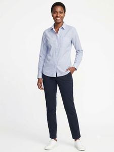 H&M Light Blue Striped Button-Up Shirt