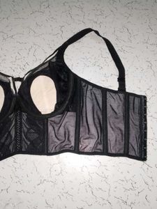black corset bra