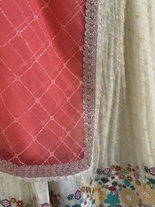 Embroidered Ethnic Lehenga With Dupatta