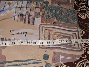 Vintage Abstract Print Button-Up Shirt