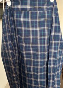Men's Blue Plaid Long Sleeve Shirt