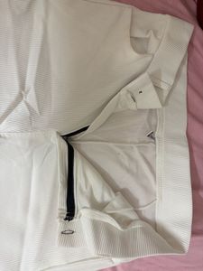 Cream Corduroy Wide Leg Pants