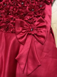 Party Wear Satin Frock For Girls