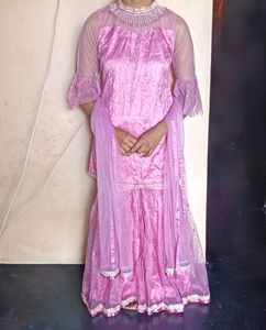 Pink Sharara Set