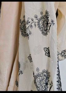 elegant black thread work suit and set