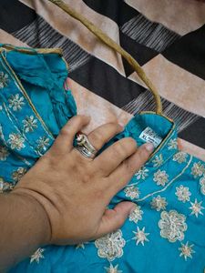 Blue Embroidered Kurta