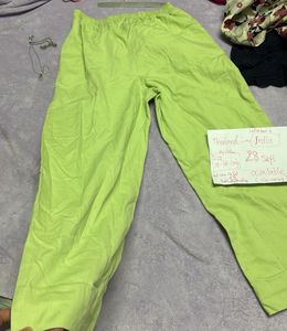 Lime Green Palazzo Pants Long40