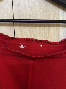 Red Sleeveless Knit Tank Top