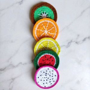 Any 2 Handmade Fruit Coasters Set
