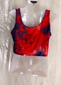 Tie-Dye Cropped Tank Top