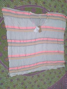 Striped V-Neck Casual Top