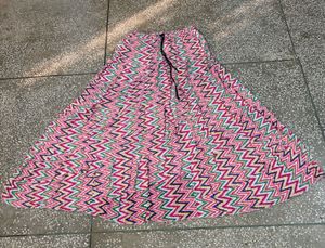 Colorful Zigzag Print Ethnic Skirt