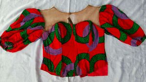 Vibrant Puff Sleeve Corset Top
