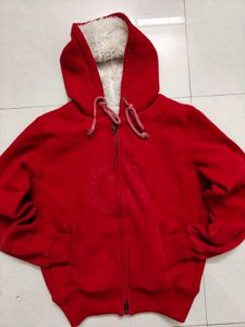 OG Vintage Y2K Abercrombie &amp; Fitch Red Sherpa-Line
