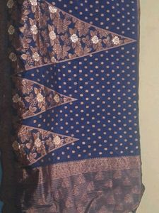Elegant Blue Floral Saree