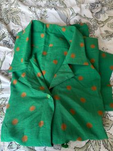 Green Polka Dot Kurta