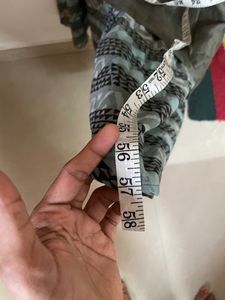 Pista Green And Grey Floor Length Kurti