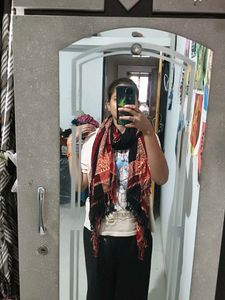 black kashmiri scarf / shawl