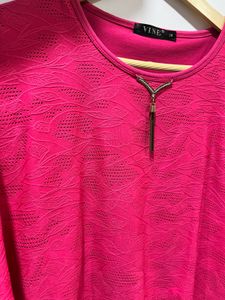 Stylish Hot Pink Layered Top