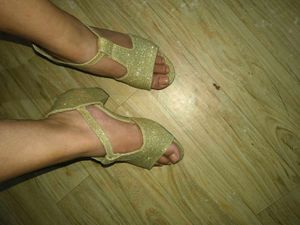 Gold Glitter Sandals
