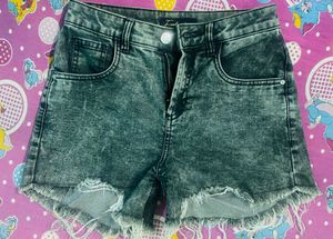 Distressed Denim Shorts