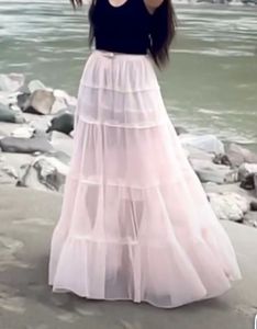 Flowy Tiered Pink Skirt