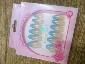 Pink Key Nail Art Press-On Nails
