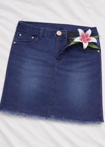 Blue Denim Mini Skirt