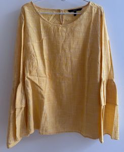 Vero Moda - Yellow Ruffle Sleeve Blouse