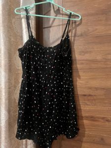 Black Polka Dot Romper