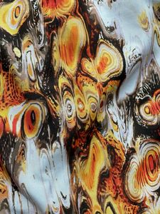 Abstract Print Button-Down Shirt