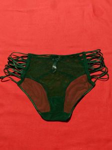 Green Lace Mesh Strappy Briefs