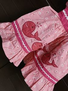 Cute Pink Whale Dress for Baby Girl