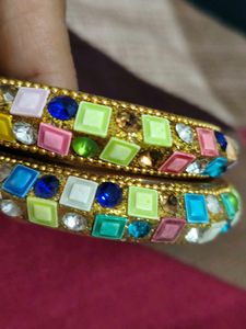 Vibrant Beaded Bangles Set