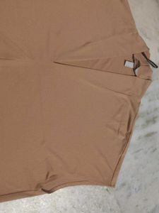 H&amp;M Chic Beige V-Neck Tunic Top