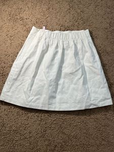 White Pleated Mini Skirt