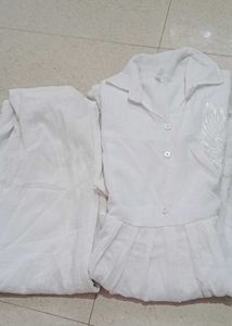 White Chikankari Kurta and Palazzo Set