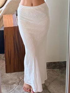 Flowy White Maxi Skirt